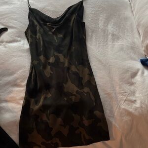 Alice& Olivia Camouflage Slip Dress